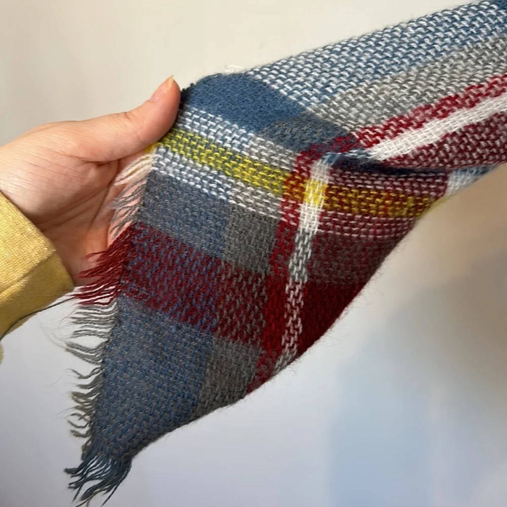 Extra Large Fall Plaid Soft Scarf